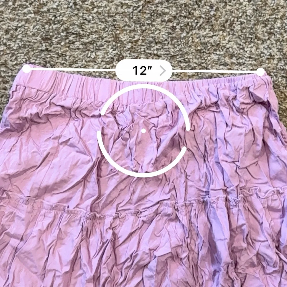 💜 Lavender Tiered Ruffle Mini Skirt – Size Small - Picture 3 of 3